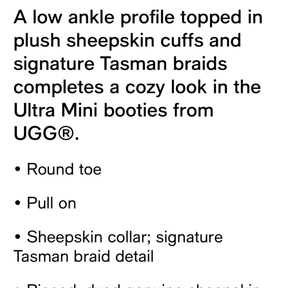 Ugg Tasman braid ultra mini boots in size 8 - Picture 9 of 9